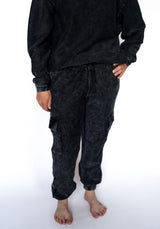 Washed Corded Joggers – Charcoal Black - Teigan & Co