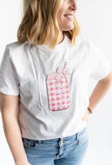 White Diet Coke Chenille Patch Tee - Teigan & Co