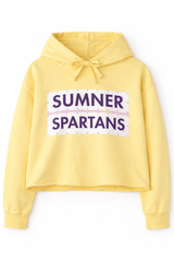 Yellow Sumner Spartans Raw Edge Hoodie - Teigan & Co